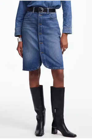 Madewell Denim Button Front Skirt in at Nordstrom, Size 25