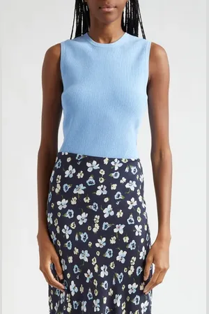 VERONICA BEARD Side Sleeveless Rib Sweater in at Nordstrom, Size Large