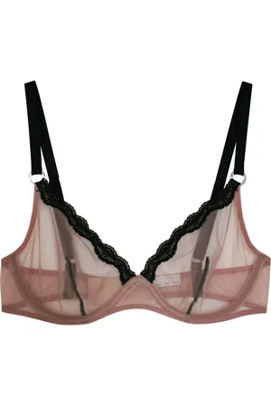 FLEUR DU MAL Sheer Tulle Demi Bra in at Nordstrom, Size 32Dd