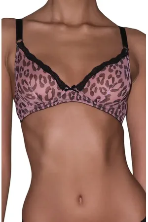 FLEUR DU MAL Printed Underwire Sheer Tulle Demi Bra in at Nordstrom, Size 38B