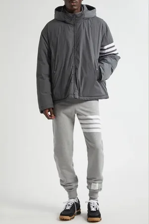 Thom Browne 4-Bar Down Hooded Jacket in at Nordstrom, Size 5