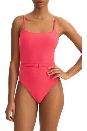 Ralph Lauren Kennedy Belted One-Piece Swimsuit in at Nordstrom, Size X-Small