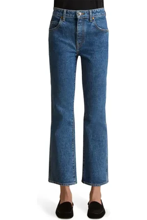 Khaite Vivian High Waist Crop Flare Jeans in at Nordstrom, Size 32