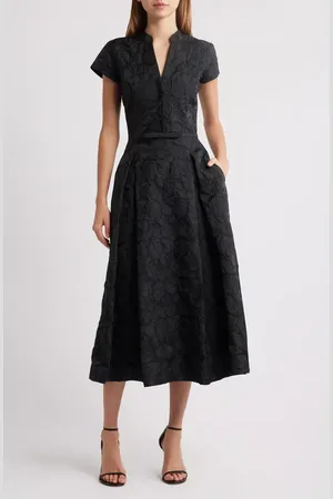 Sachin & Babi Hanna Floral Cloqu?? Cocktail Midi Dress in at Nordstrom, Size 8