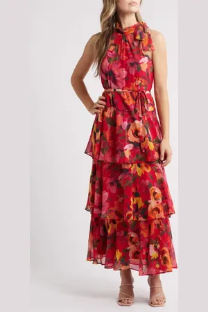 Julia Jordan Floral Tiered Dress in at Nordstrom, Size 10