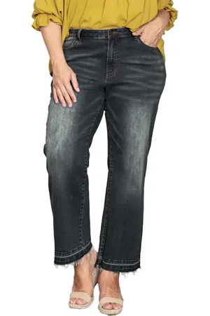 Standards & Practices Relaxed Release Hem Straight Leg Jeans in at Nordstrom, Size 22W