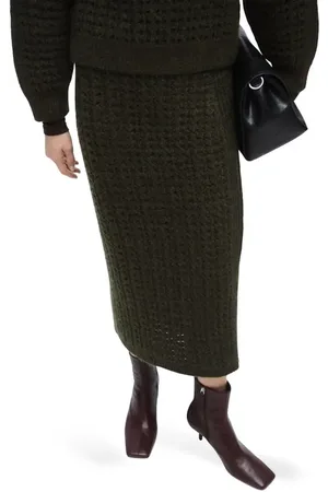 MANGO Knit Midi Skirt in at Nordstrom, Size X-Small