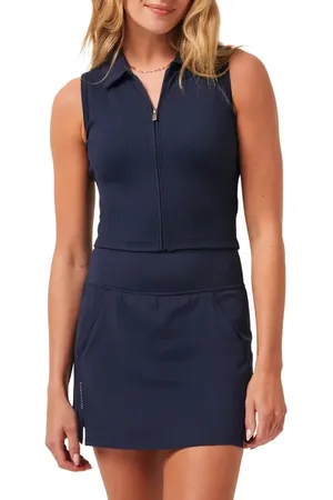 Travis Mathew Midline Zip Polo Tank in at Nordstrom, Size Large