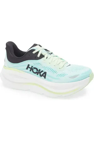 Hoka One One Bondi 9 Running Shoe in Luna Moth /Blue Spark at Nordstrom, Size 10.5
