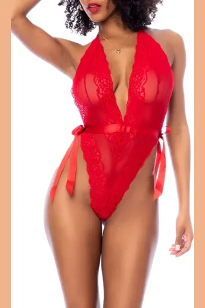 Mapalé Heart Lace High Cut Teddy in at Nordstrom, Size Small