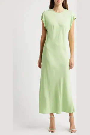 French Connection Ennis Satin Column Midi Dress in at Nordstrom, Size X-Large