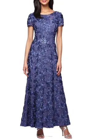 Alex Evenings Embellished Lace A-Line Evening Gown in at Nordstrom, Size 8