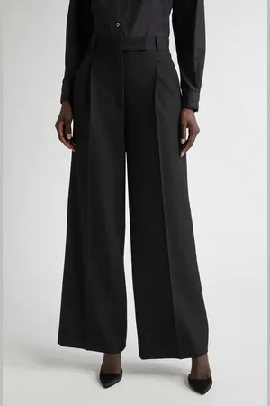 ST. JOHN Pinstripe Luxe Suiting Wide Leg Pants in at Nordstrom, Size 14