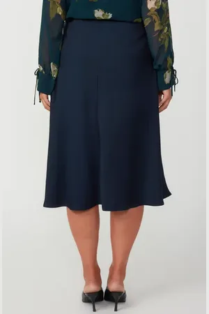 Estelle Azura Satin Skirt in at Nordstrom, Size 18W