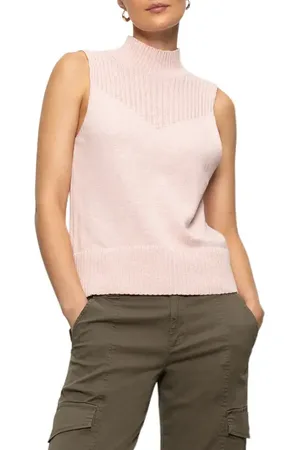 Sanctuary Cotton Turtleneck Sweater Tank in at Nordstrom, Size Small