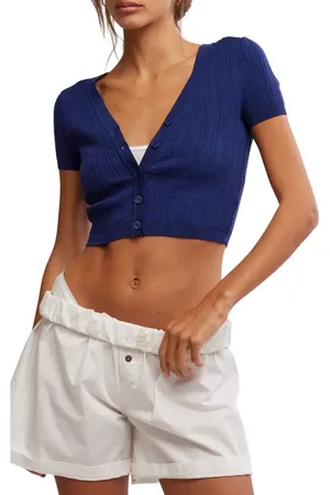 Free People Cassie Crop Cardigan in at Nordstrom, Size Medium