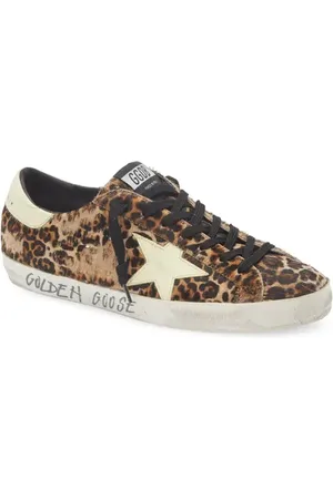 Golden Goose Super-Star Leopard Print Genuine Calf Hair Sneaker in at Nordstrom, Size 13Us