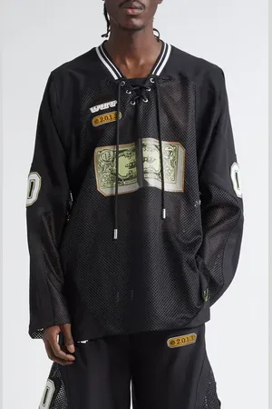 OFF-WHITE Banknote Mesh Hockey T-Shirt in at Nordstrom, Size Small