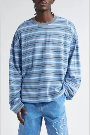 Marni Stripe Long Sleeve Cotton T-Shirt in at Nordstrom, Size 42 Us