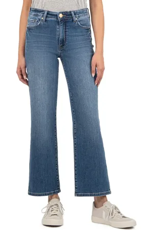 Kut From The Kloth High Waist Ankle Wide Leg Jeans in at Nordstrom, Size 10P