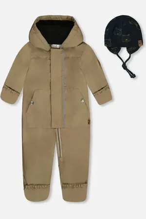 Deux par Deux Baby Unisex Baby Mid-Season One-Piece Outerwear With Printed Hat at Nordstrom, Size 6M