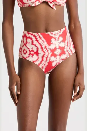 Lemlem Elsi High Waist Bikini Bottoms in at Nordstrom, Size Large