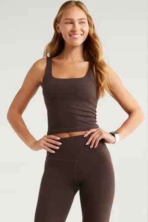 Zella Thrive Rib Bra Tank in at Nordstrom, Size X-Large