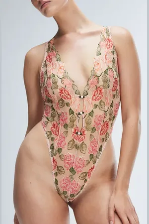 Savage X Fenty Les Roses Lace Teddy in at Nordstrom, Size 4 X