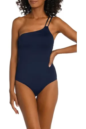 La Blanca Goddess One-Shoulder One-Piece Swimsuit in at Nordstrom, Size 6