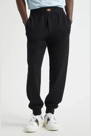 VERSACE Medusa Biggie Cotton & Cashmere Joggers in at Nordstrom, Size 32 Us