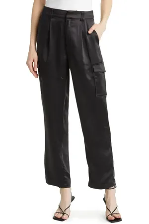 Paige Malika Satin Cargo Pants in at Nordstrom, Size 2