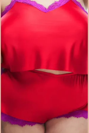 Savage X Fenty Fire Desire Lace Tap Shorts in at Nordstrom, Size Large