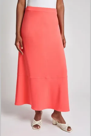 Ming Wang Heritage Fit Flare Deco Cr??pe de Chine Maxi Skirt in at Nordstrom, Size Medium