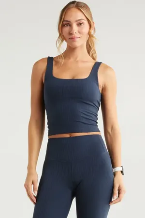 Zella Thrive Rib Bra Tank in at Nordstrom, Size X-Small