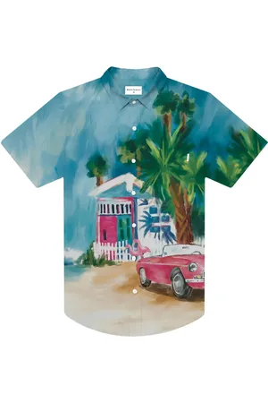 MAVRANS Beach House Weekend Short Sleeve Performance Button-Up Shirt in at Nordstrom, Size Medium