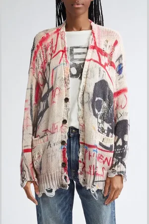 R13 Distressed Oversize Cardigan at Nordstrom, Size Small