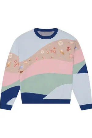 MAVRANS Beach House Jacquard Crewneck Sweater in at Nordstrom, Size X-Large