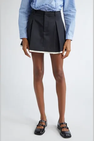 SANDY LIANG Barlowe Bow Pleated Miniskirt in at Nordstrom, Size 2