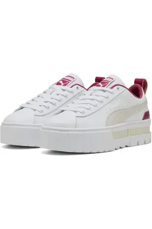 PUMA Mayze Classic Platform Sneaker in White-Port at Nordstrom, Size 6.5