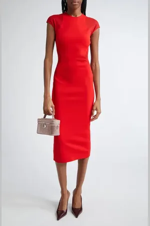Stella McCartney Miracle Short Sleeve Compact Knit Dress in at Nordstrom, Size Large