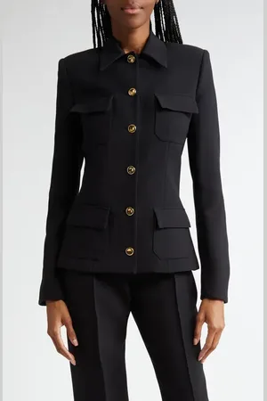 BRANDON MAXWELL Gage Wool Blend Fitted Jacket in at Nordstrom, Size 2