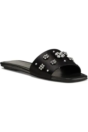 Stuart Weitzman Poppy Embellished Slide Sandal in at Nordstrom, Size 6.5