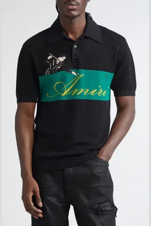 AMIRI Billiards Merino Wool Polo in at Nordstrom, Size Medium