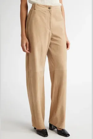Max Mara Harald Suede Wide Leg Pants in at Nordstrom, Size 4