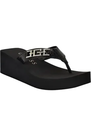 Guess Elowen Platform Wedge Flip Flop in at Nordstrom, Size 6