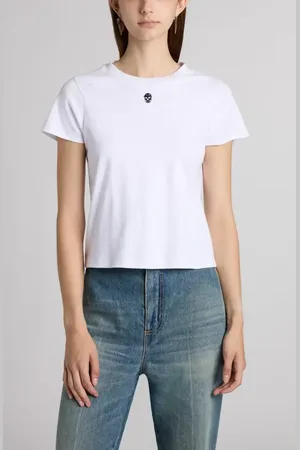 Alexander McQueen Embroidered Skull T-Shirt in at Nordstrom, Size 2 Us