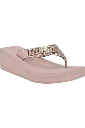 Guess Elowen Platform Wedge Flip Flop in at Nordstrom, Size 10