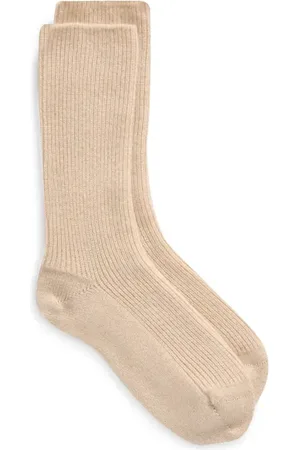 Johnstons Of Elgin Cashmere Rib Crew Socks in at Nordstrom
