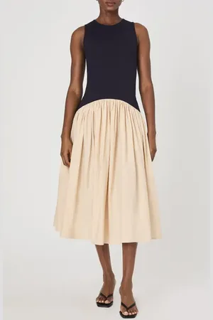 French Connection Kayle Jia Mixed Media Midi Dress in at Nordstrom, Size X-Small