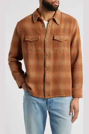 Corridor Ombr?? Check Cotton Button-Up Overshirt in at Nordstrom, Size Small